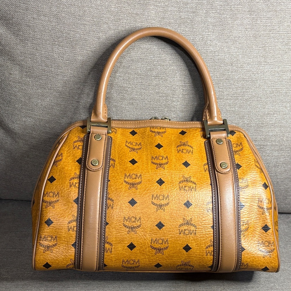 MCM Cognac Visetos Satchel - Picture 3 of 14